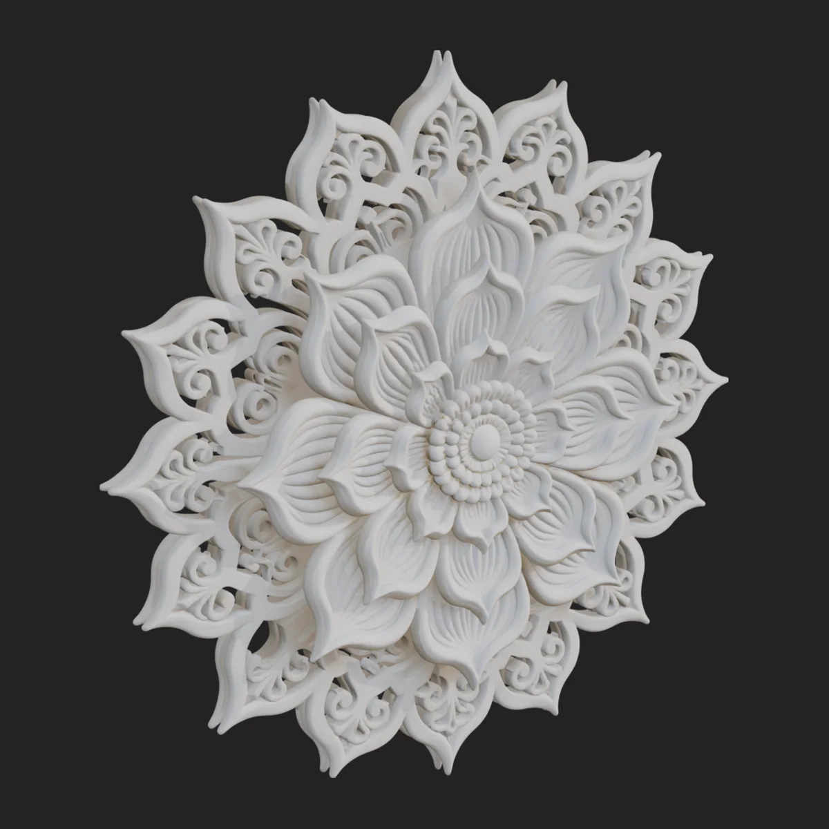 Lotus Mandala Wall Plaque Design 11