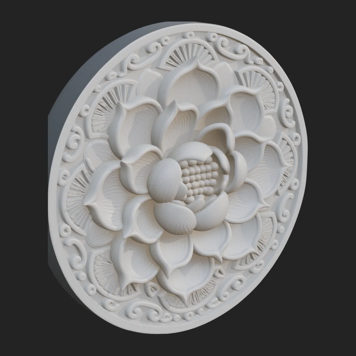 Lotus Mandala Wall Plaque Design 12