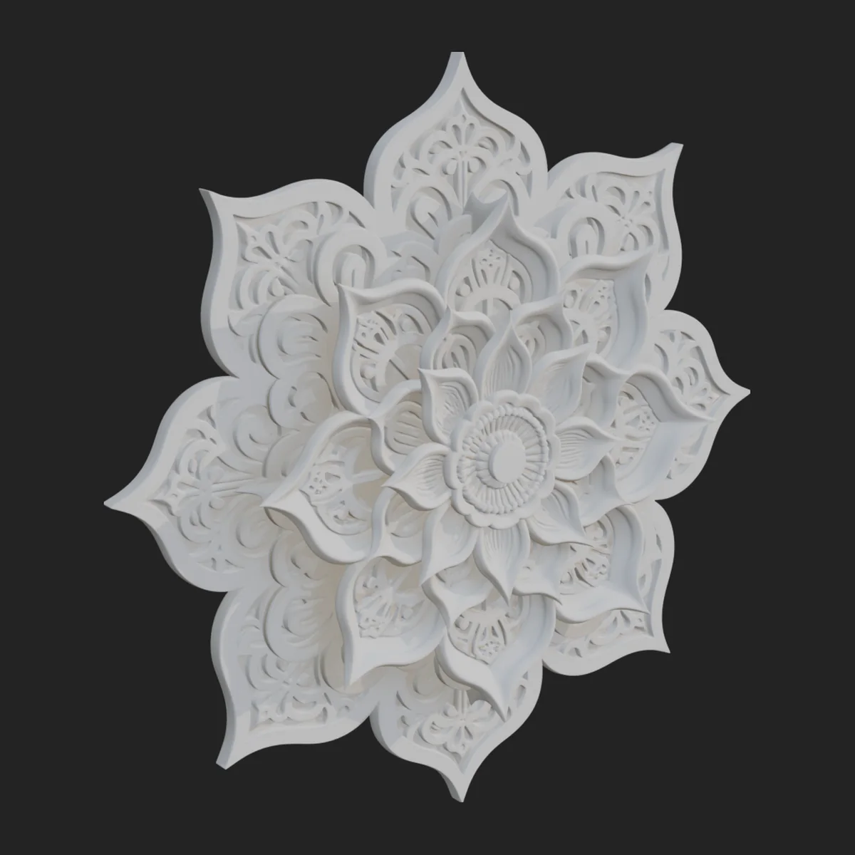 Lotus Mandala Wall Plaque Design 5