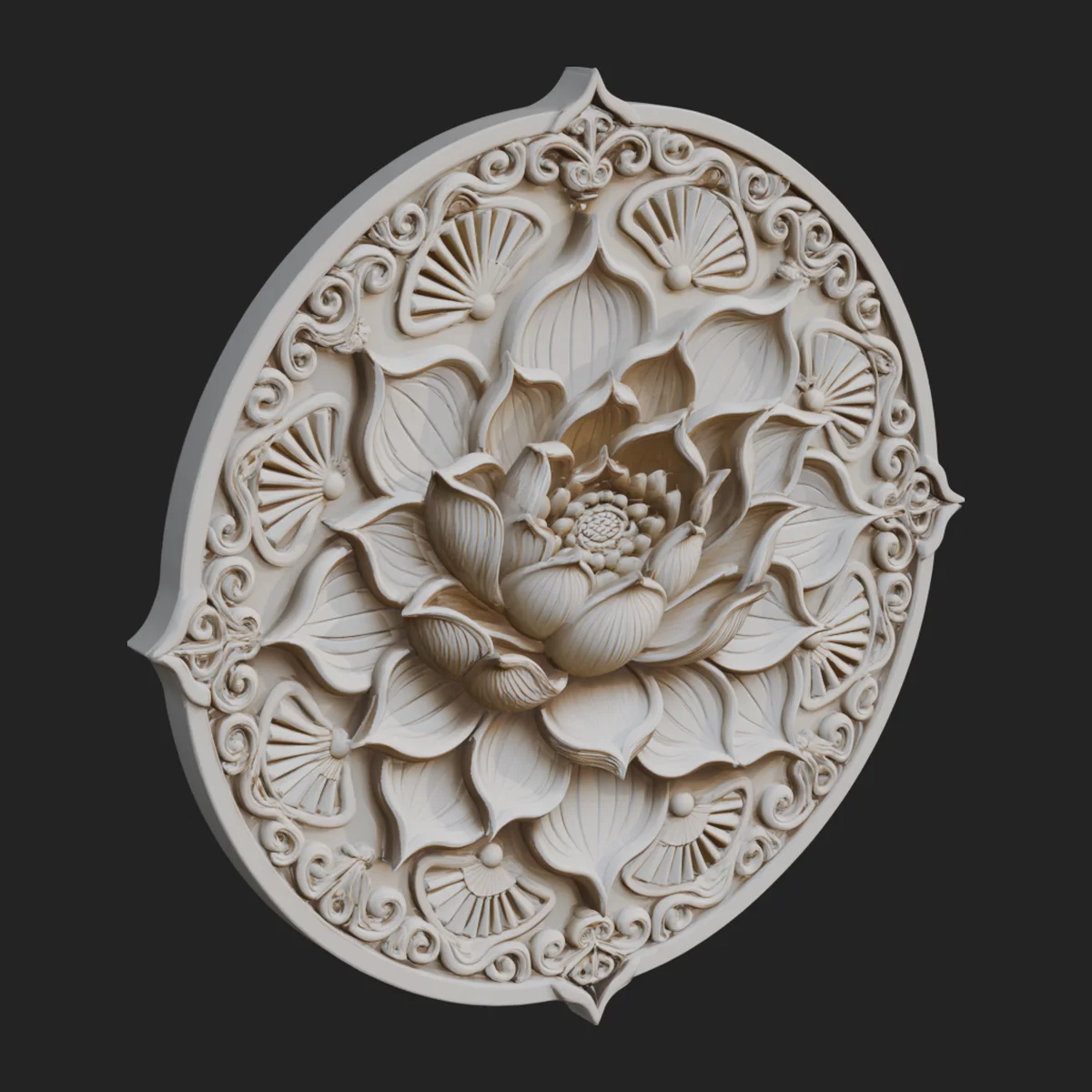 Lotus Mandala Wall Plaque Design 7