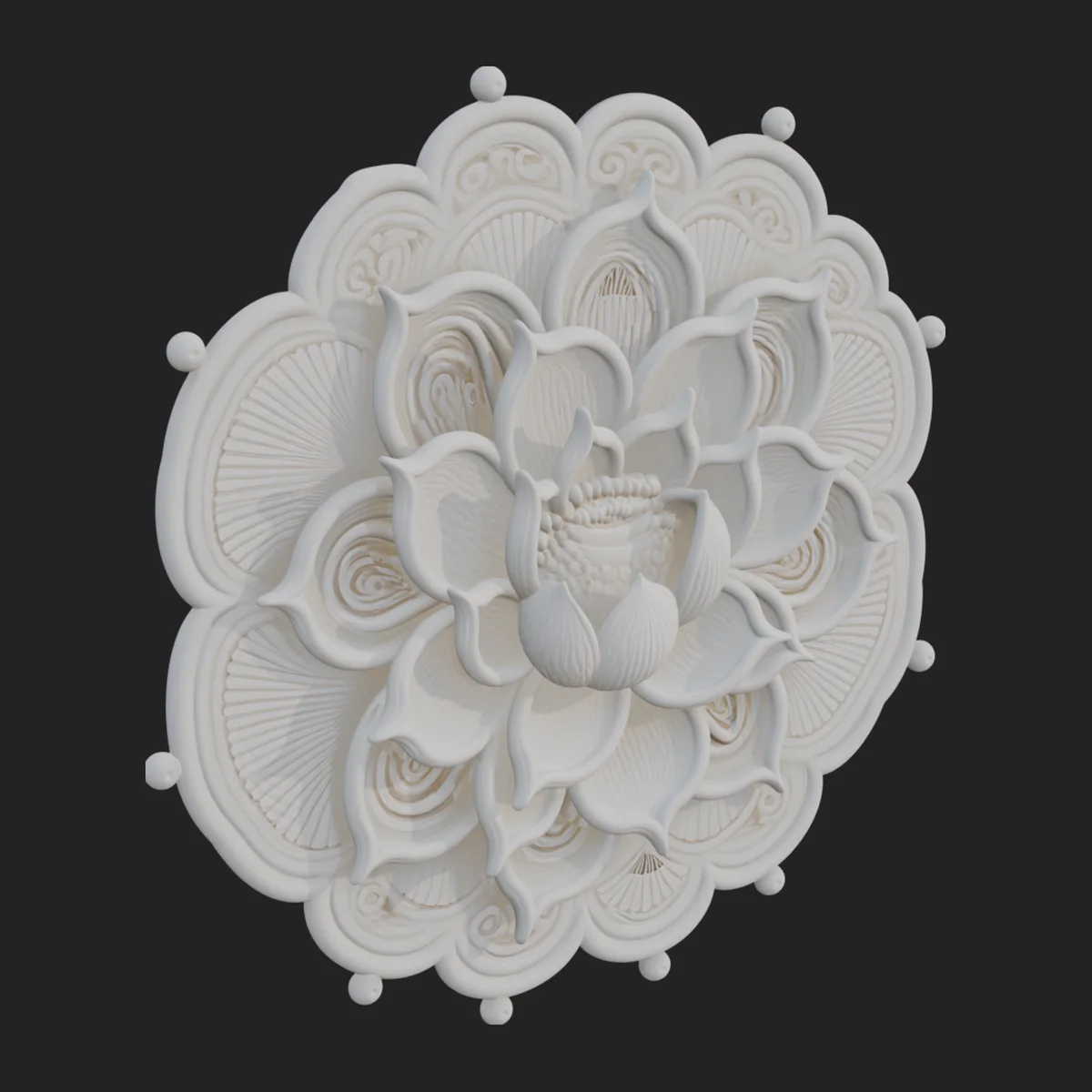 Lotus Mandala Wall Plaque Design 8