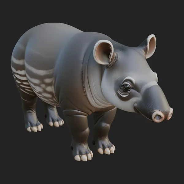 Lowland Tapir Statue Design 4