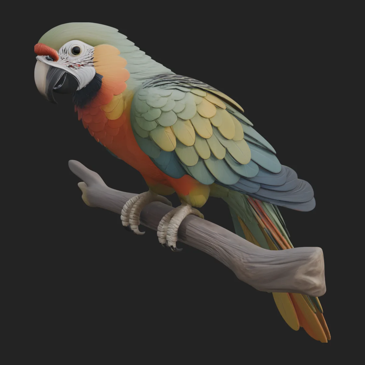 Macaw Parrot Statue Design 3