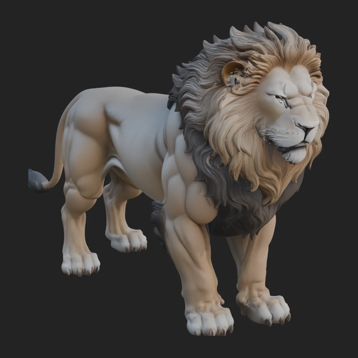 Male Lion Animal Statue Design 1