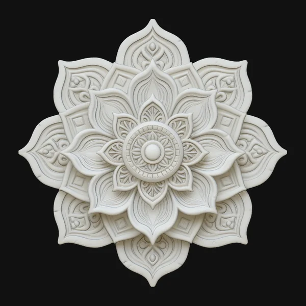 Mandala Lotus Flower Pendant Design 1