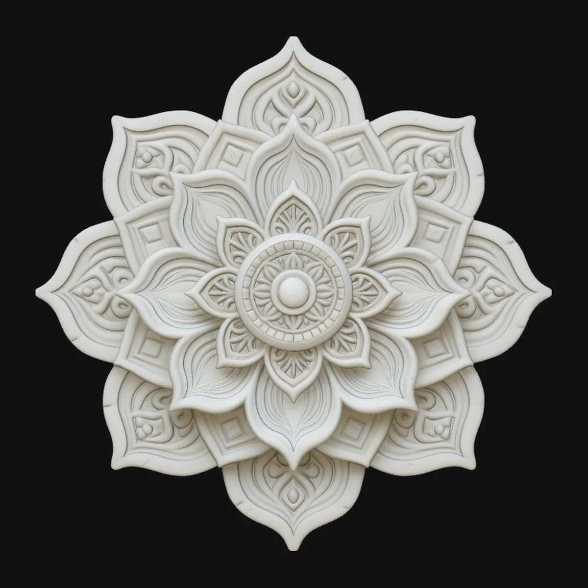 Mandala Lotus Flower Pendant Design 1