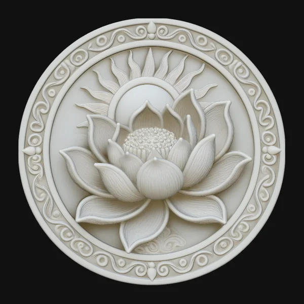Mandala Lotus Flower Pendant Design 12