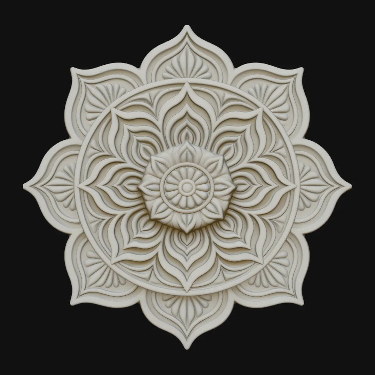 Mandala Lotus Flower Pendant Design 14