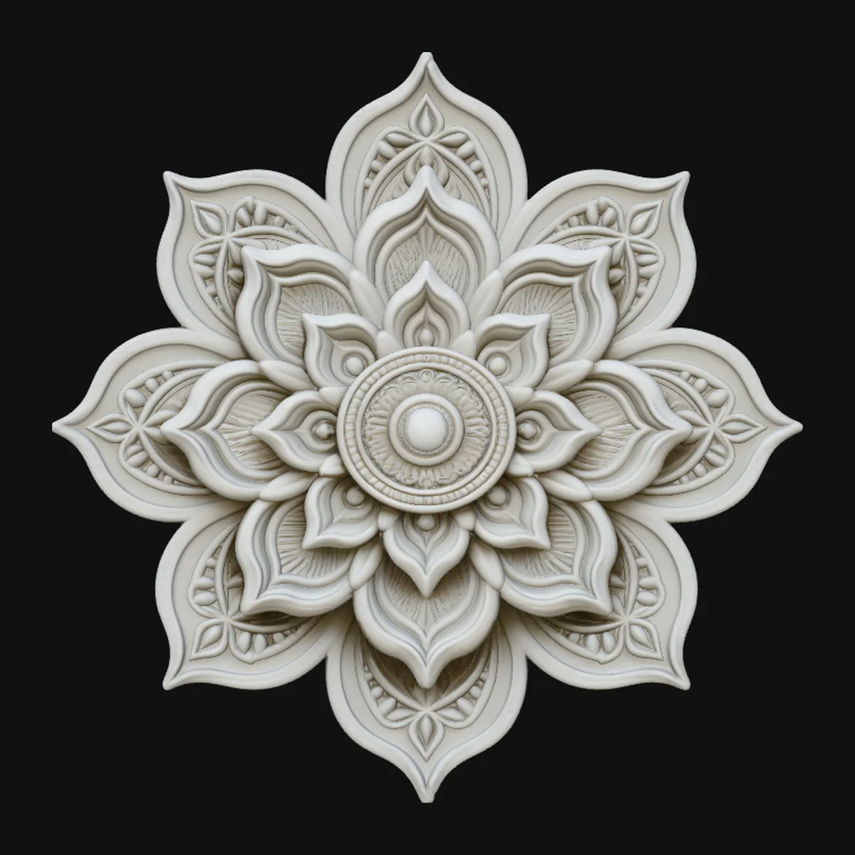 Mandala Lotus Flower Pendant Design 2