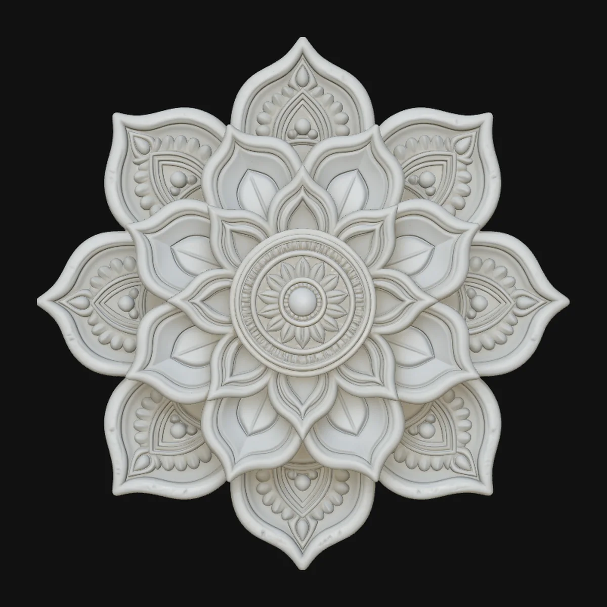 Mandala Lotus Flower Pendant Design 4