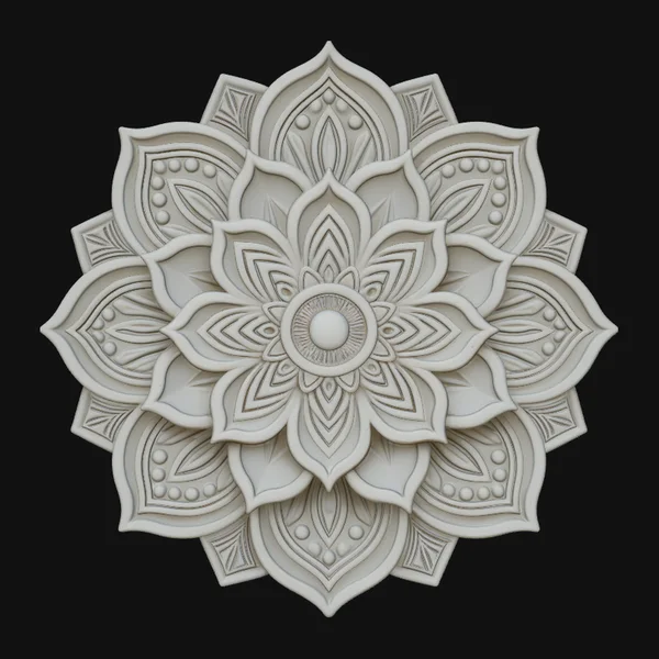 Mandala Lotus Flower Pendant Design 7