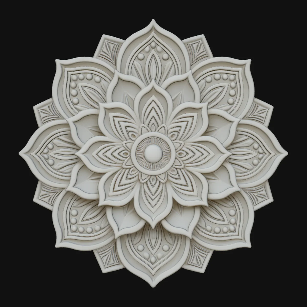 Mandala Lotus Flower Pendant Design 7