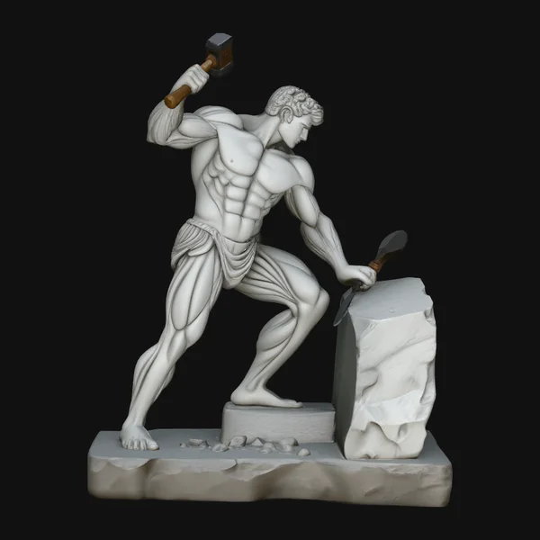 Marble Sculptor at Work Statue Design 1