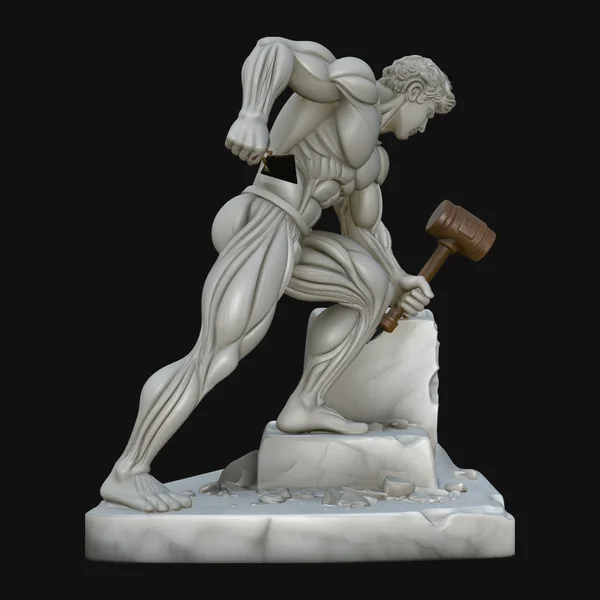 Marble Sculptor at Work Statue Design 2