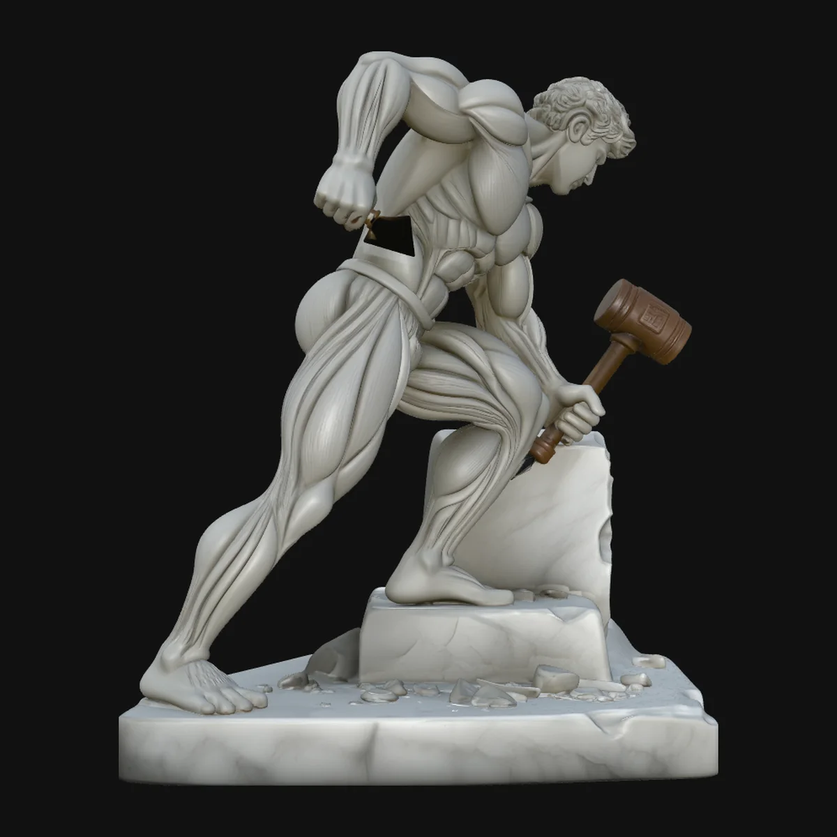 Marble Sculptor at Work Statue Design 2
