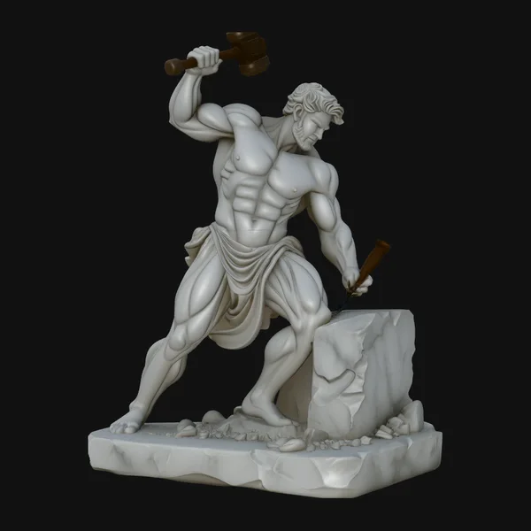 Marble Sculptor at Work Statue Design 3