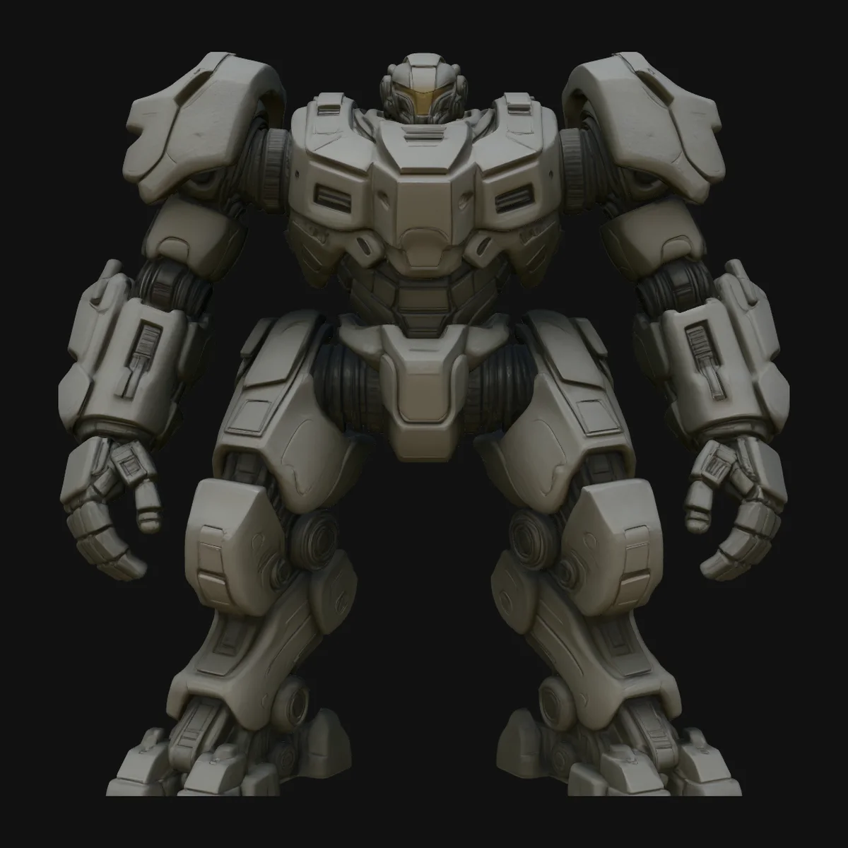 Mecha Battle Robot Statue Design 2