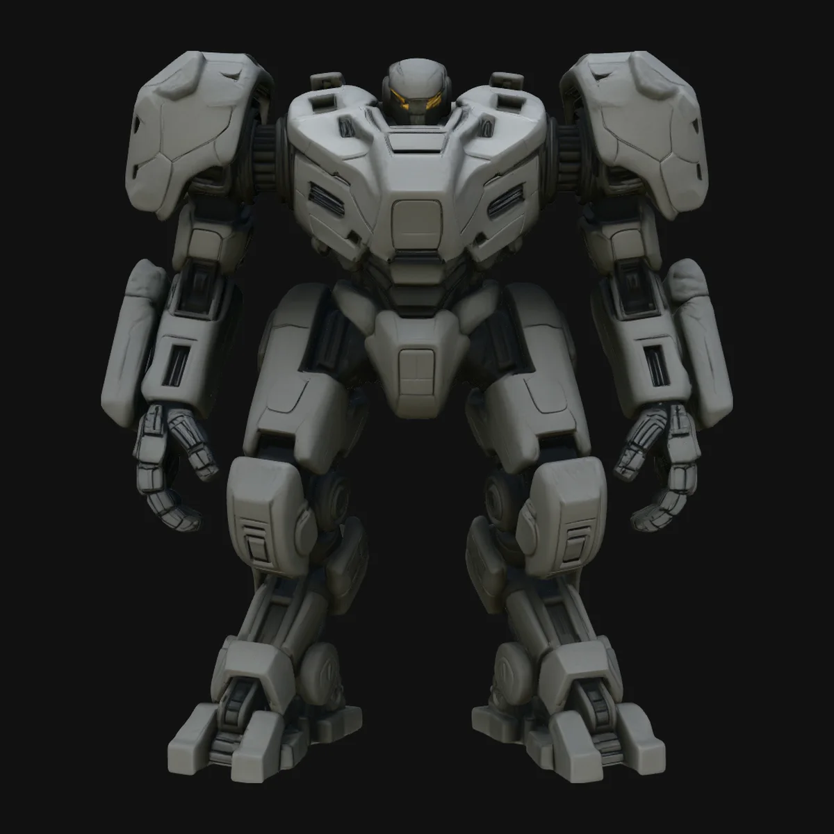 Mecha Battle Robot Statue Design 3