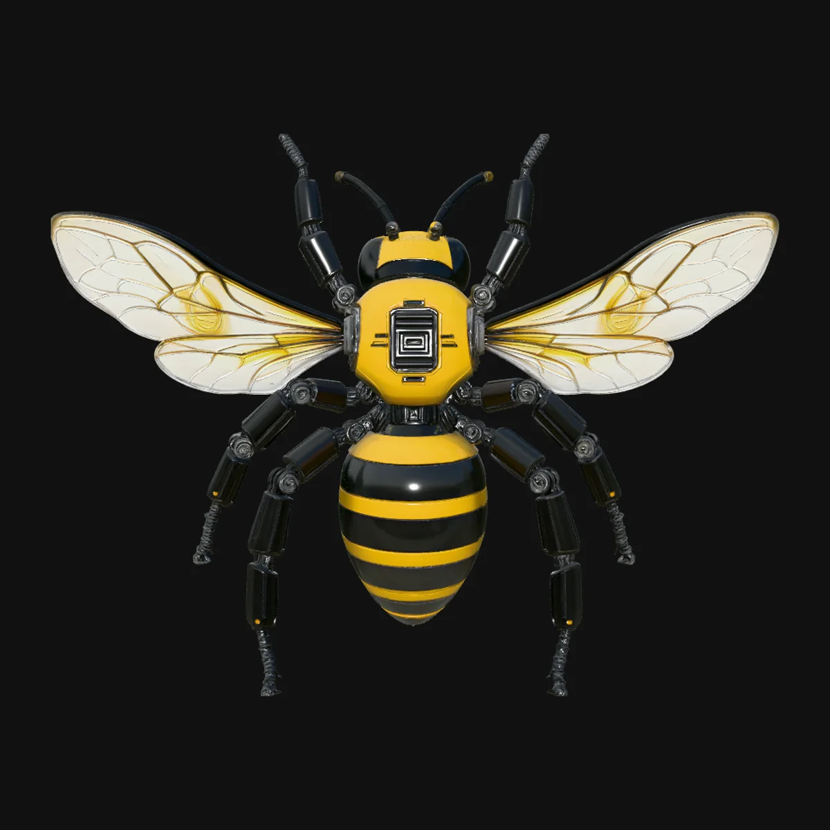 Mechanical Wasp Statue Design 1