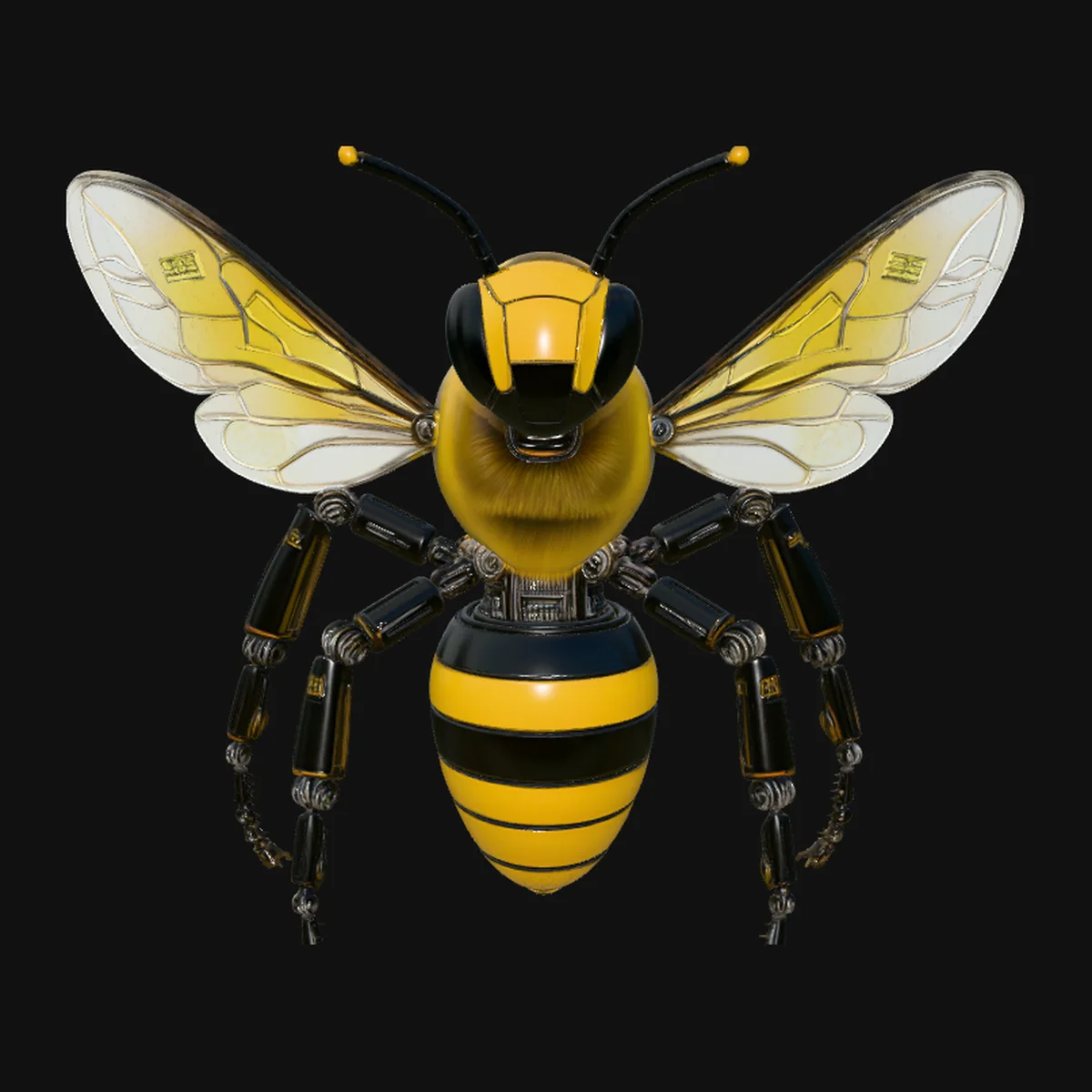 Mechanical Wasp Statue Design 2
