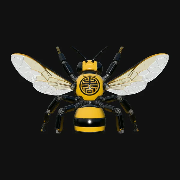 Mechanical Wasp Statue Design 3