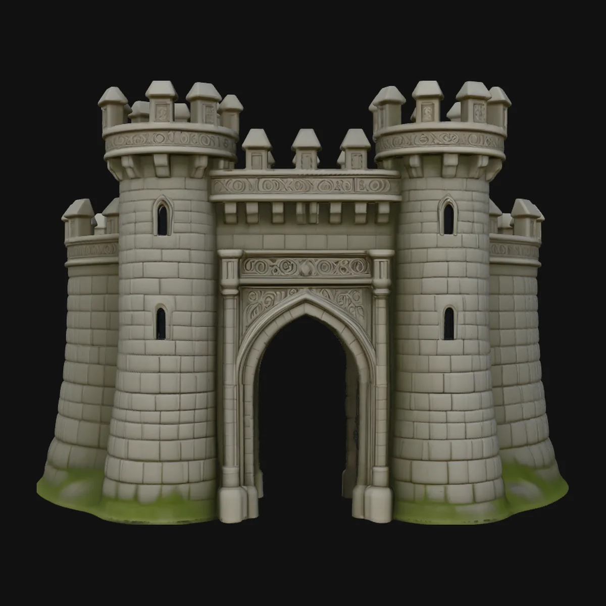 Medieval Castle Gate Model Design 1