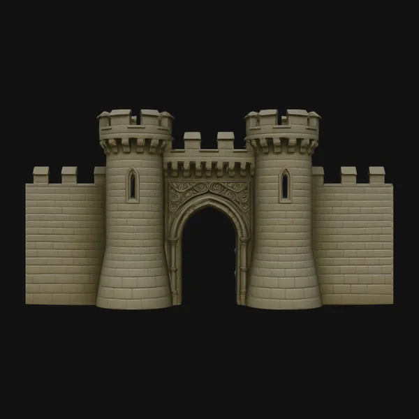 Medieval Castle Gate Model Design 2
