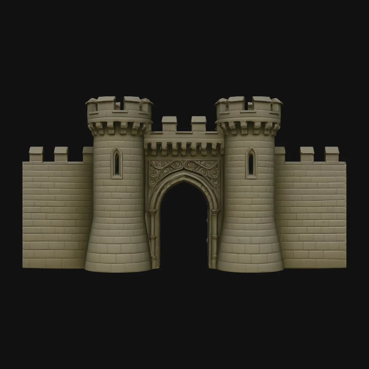 Medieval Castle Gate Model Design 2