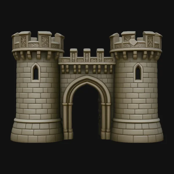 Medieval Castle Gate Model Design 4