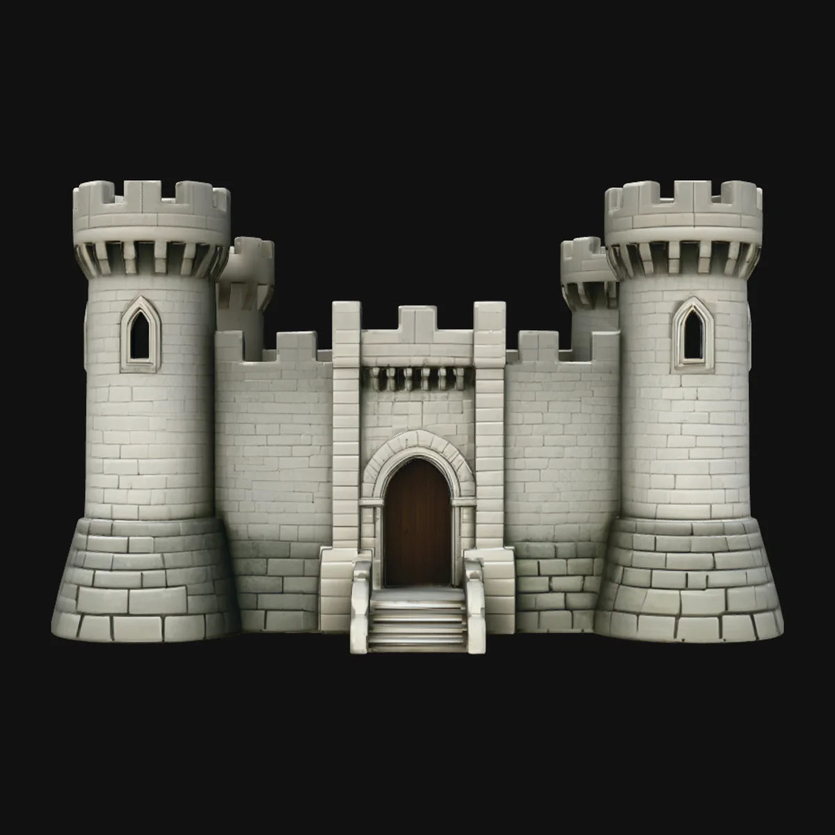 Medieval Castle Gate Model Design 8