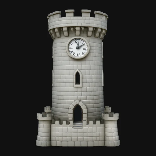 Medieval Clock Tower Model Design 1