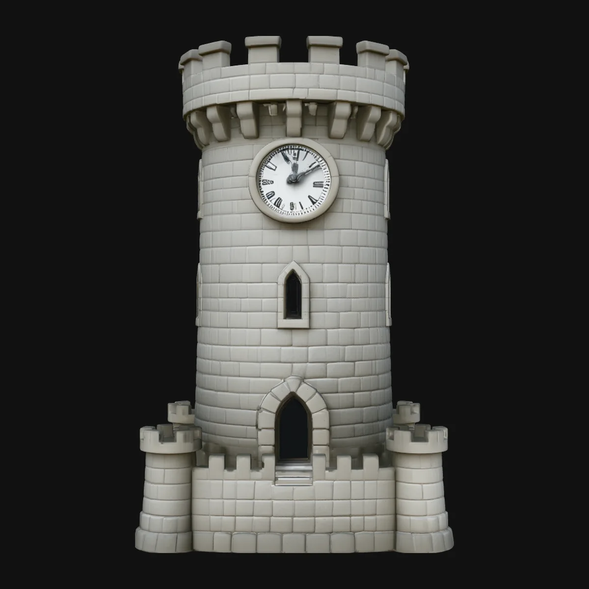Medieval Clock Tower Model Design 1