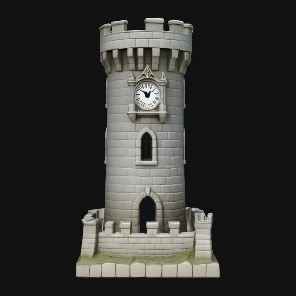 Medieval Clock Tower Model Design 2