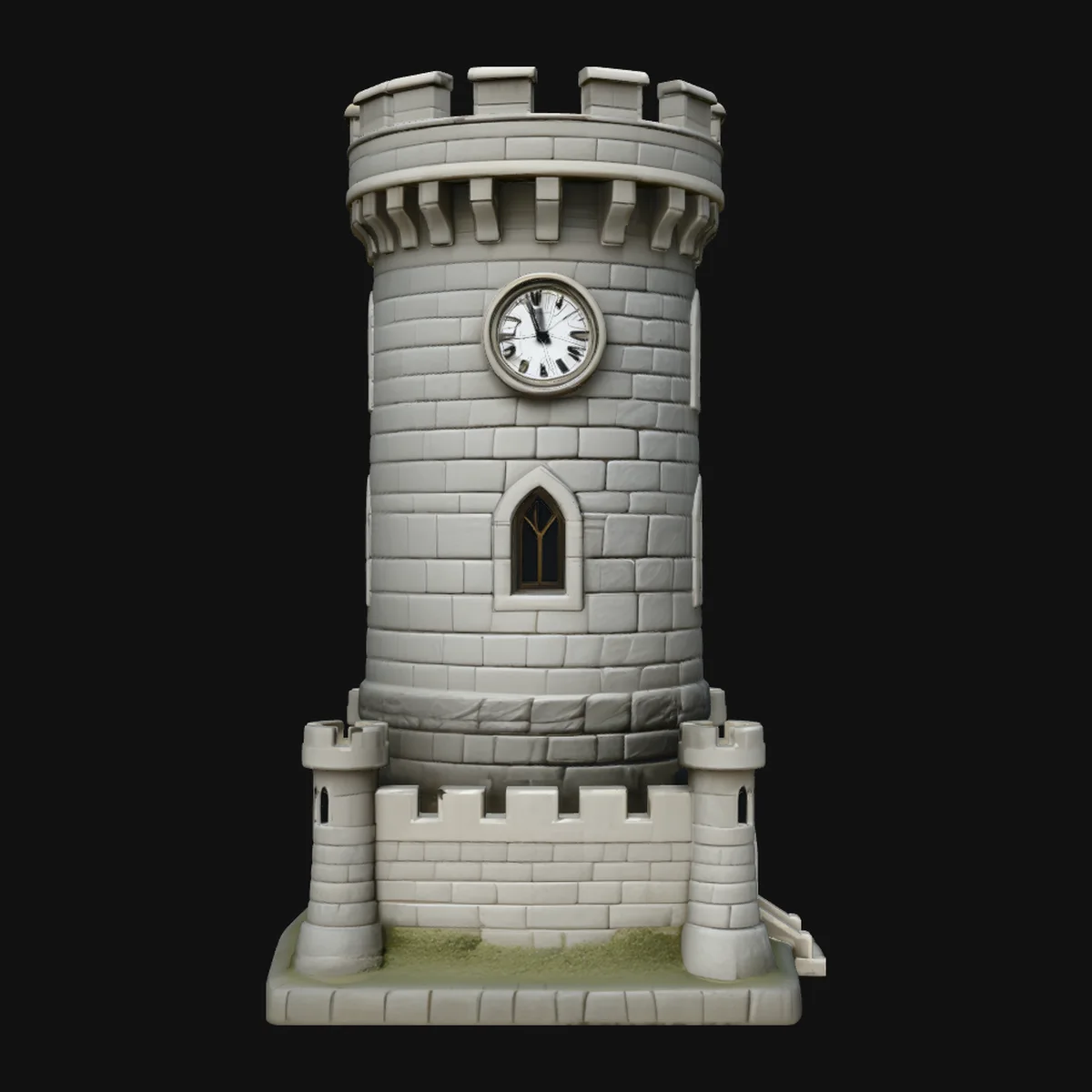 Medieval Clock Tower Model Design 3