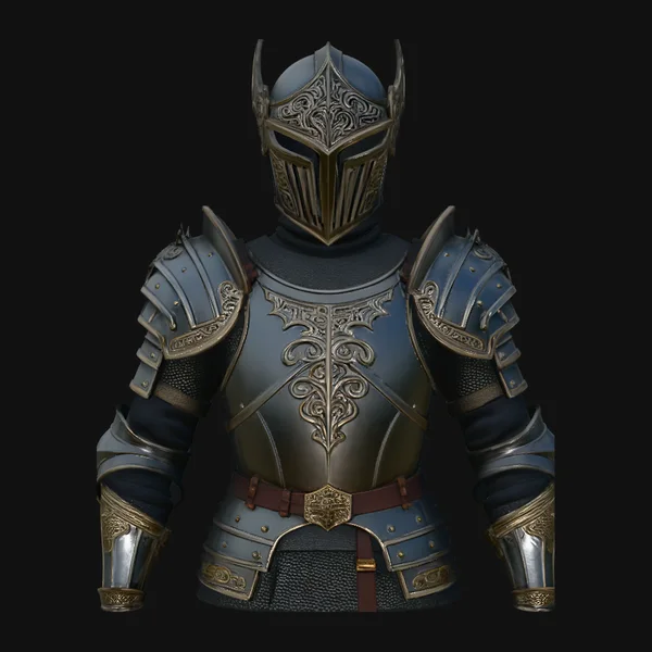 Medieval Knight Armor Bust Statue Design 8
