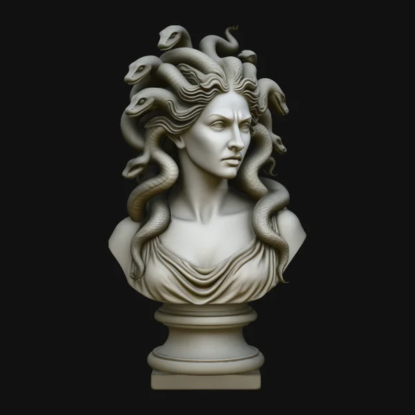 Medusa Bust Statue Design 2