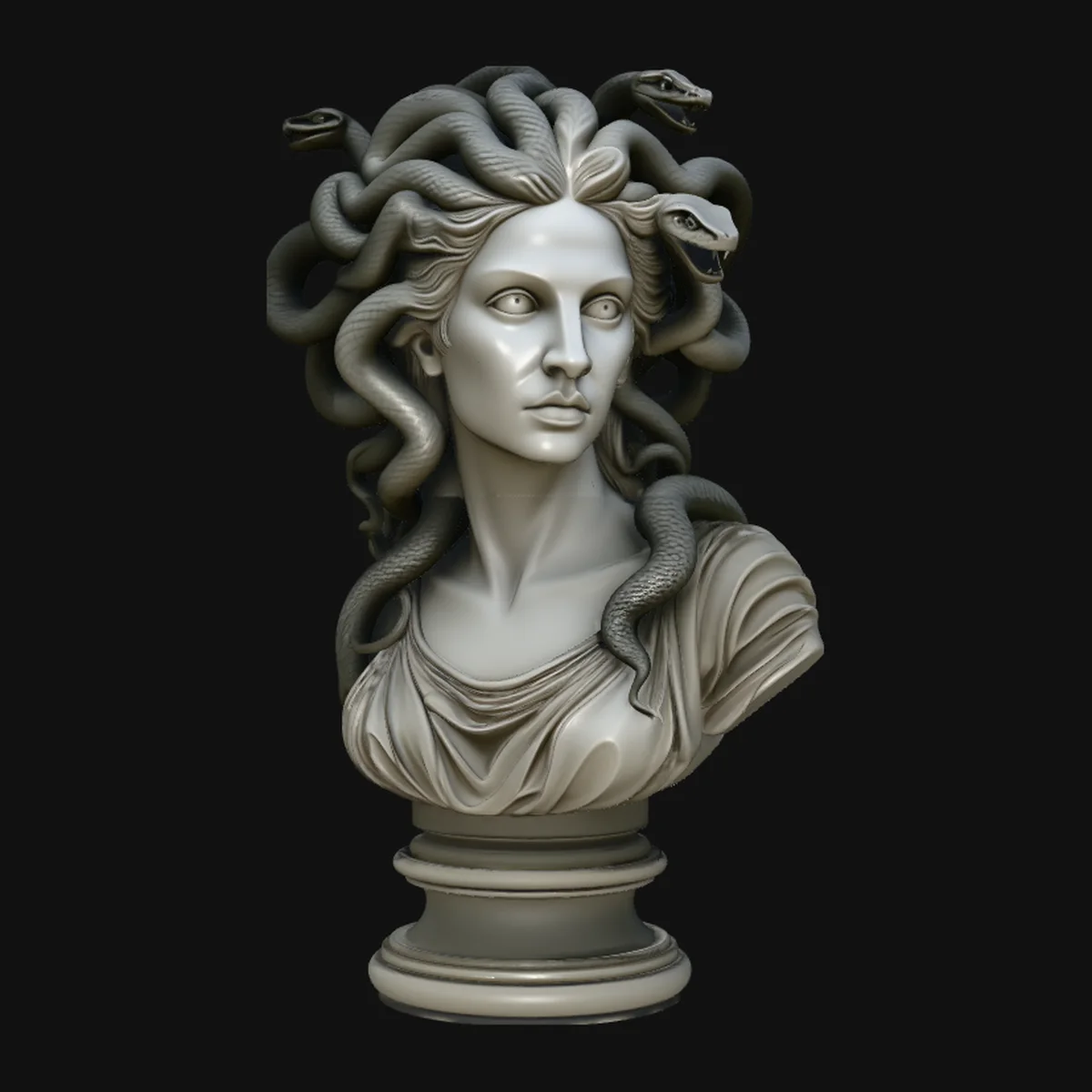 Medusa Bust Statue Design 3