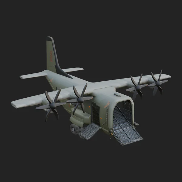 Military Cargo Plane Model Design 10