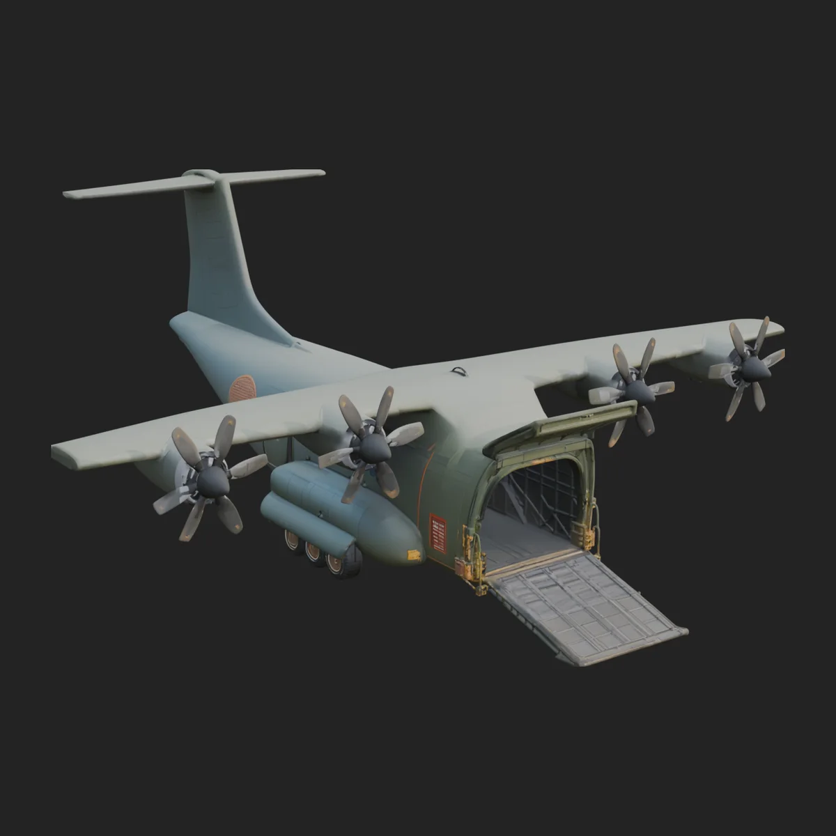 Military Cargo Plane Model Design 11