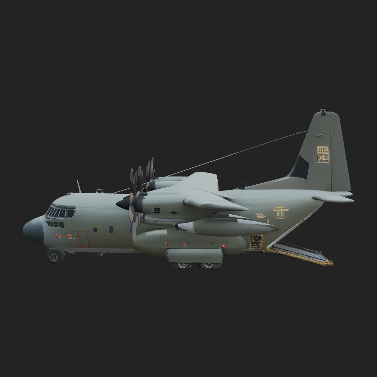 Military Cargo Plane Model Design 13