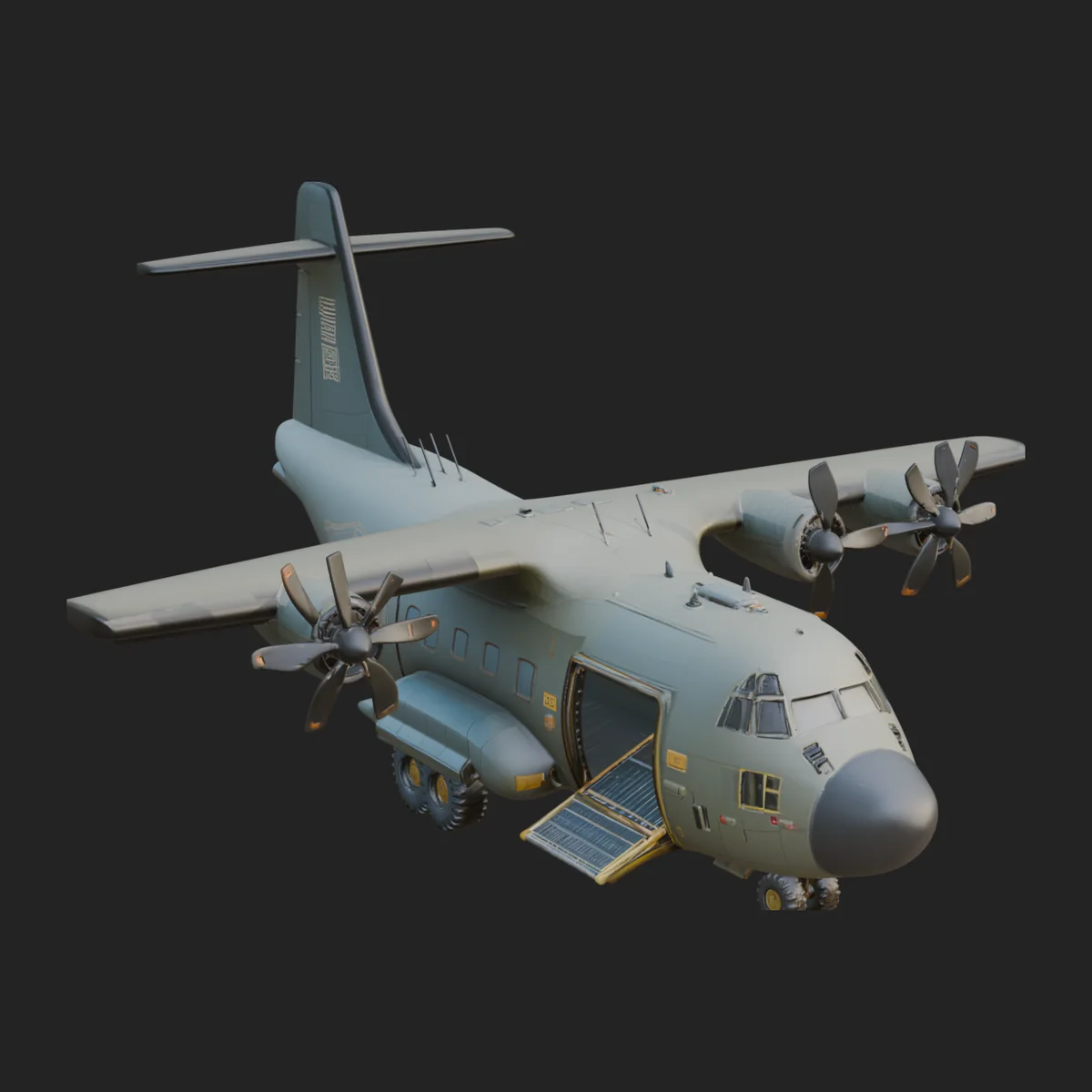 Military Cargo Plane Model Design 25
