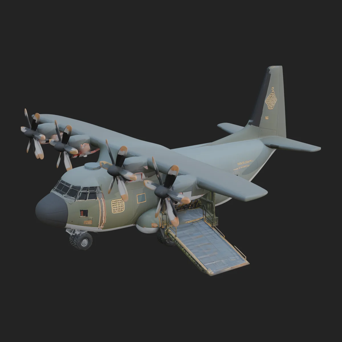 Military Cargo Plane Model Design 28