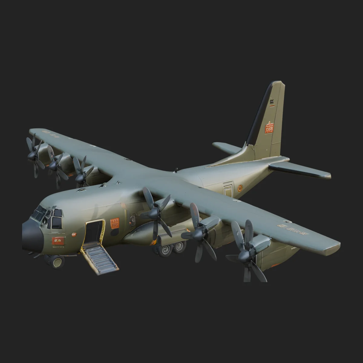 Military Cargo Plane Model Design 3