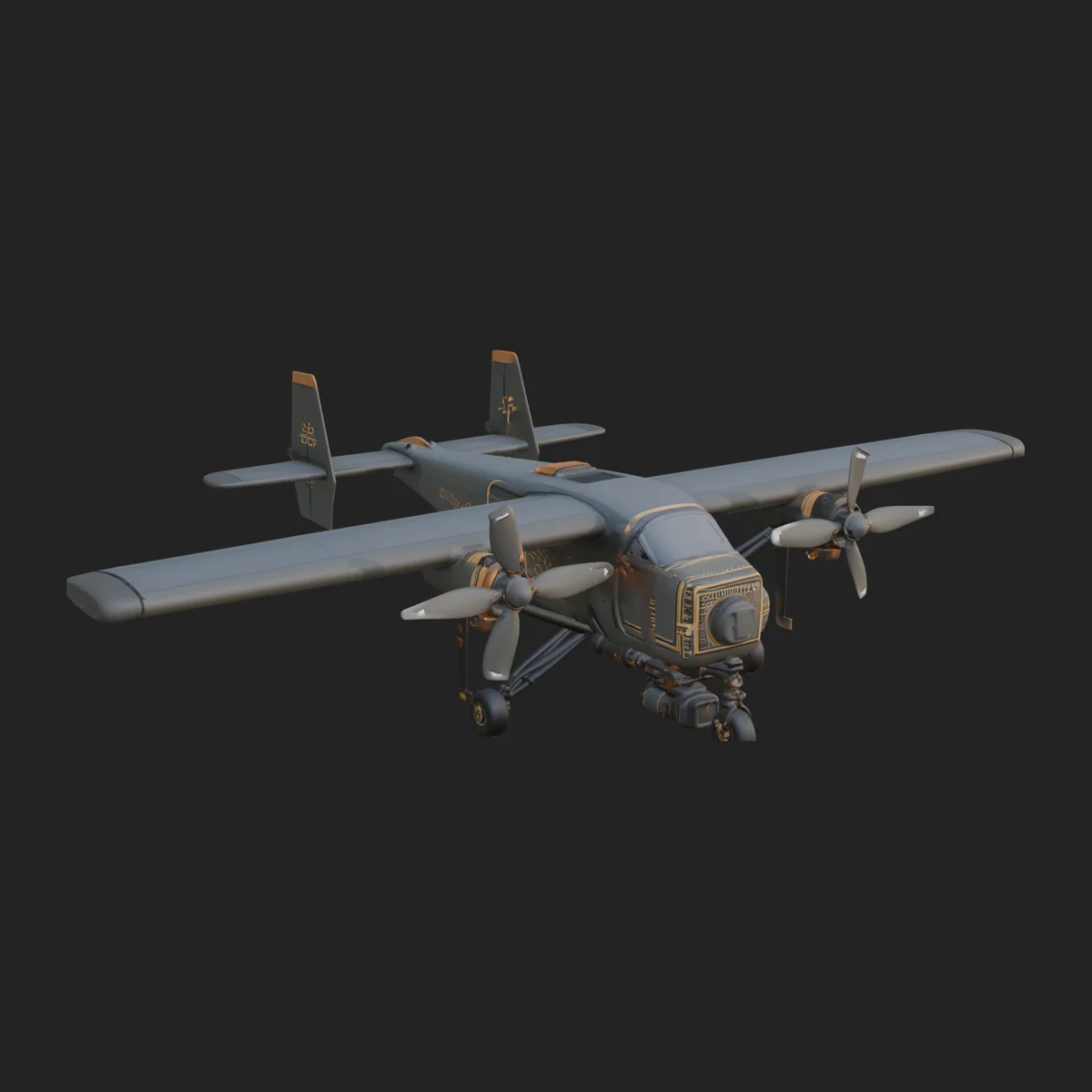 Military Cargo Plane Model Design 34
