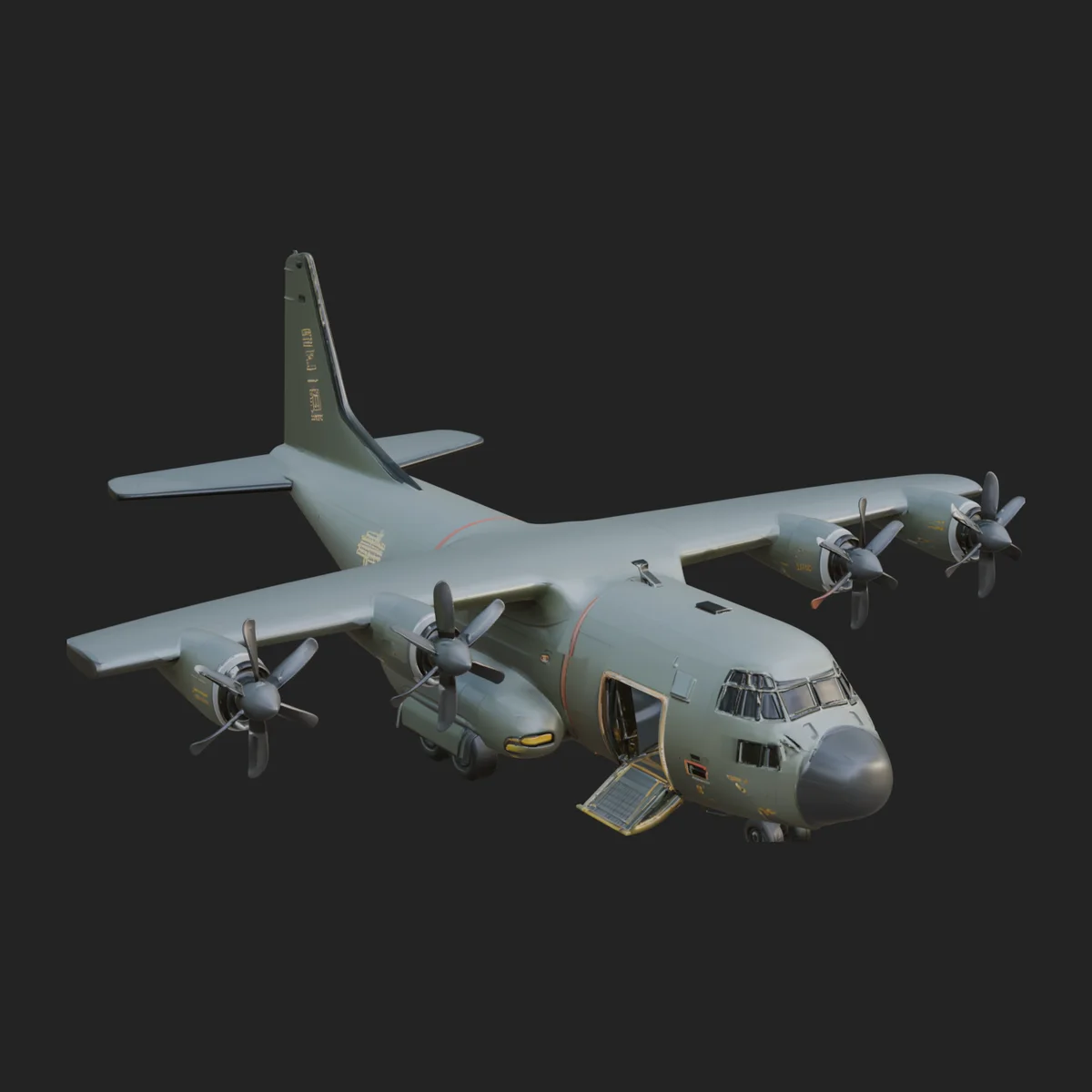 Military Cargo Plane Model Design 7