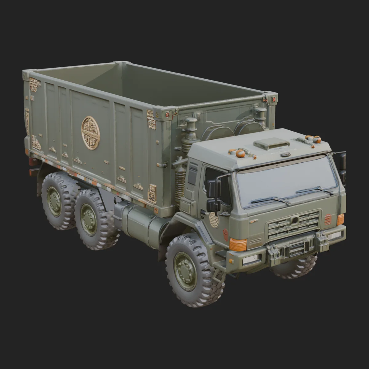 Military Cargo Truck Model Design 10