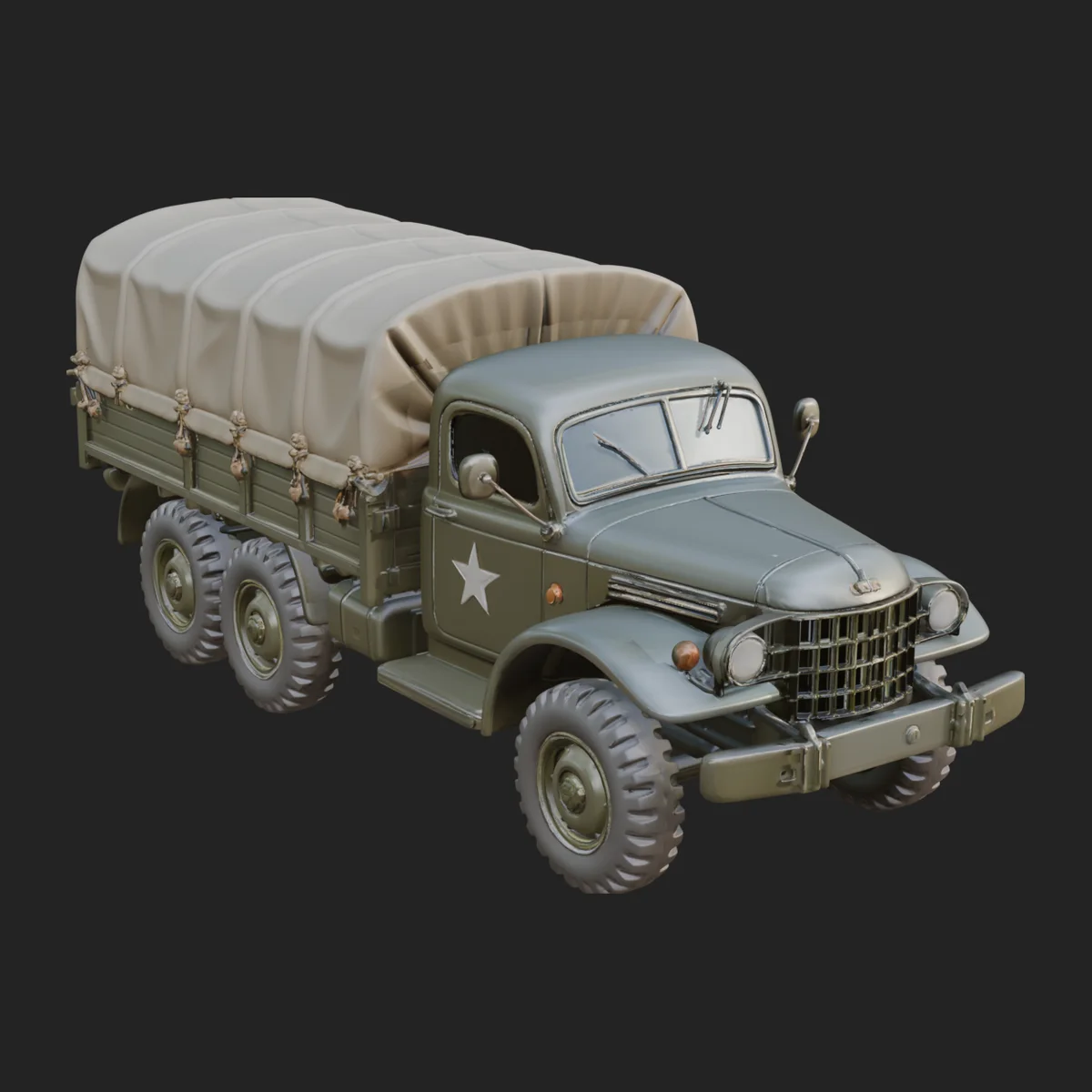 Military Cargo Truck Model Design 12