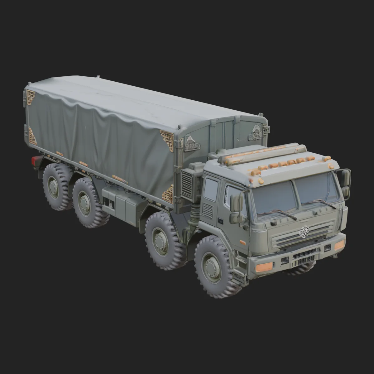 Military Cargo Truck Model Design 13