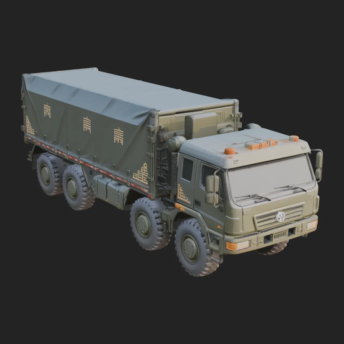 Military Cargo Truck Model Design 15