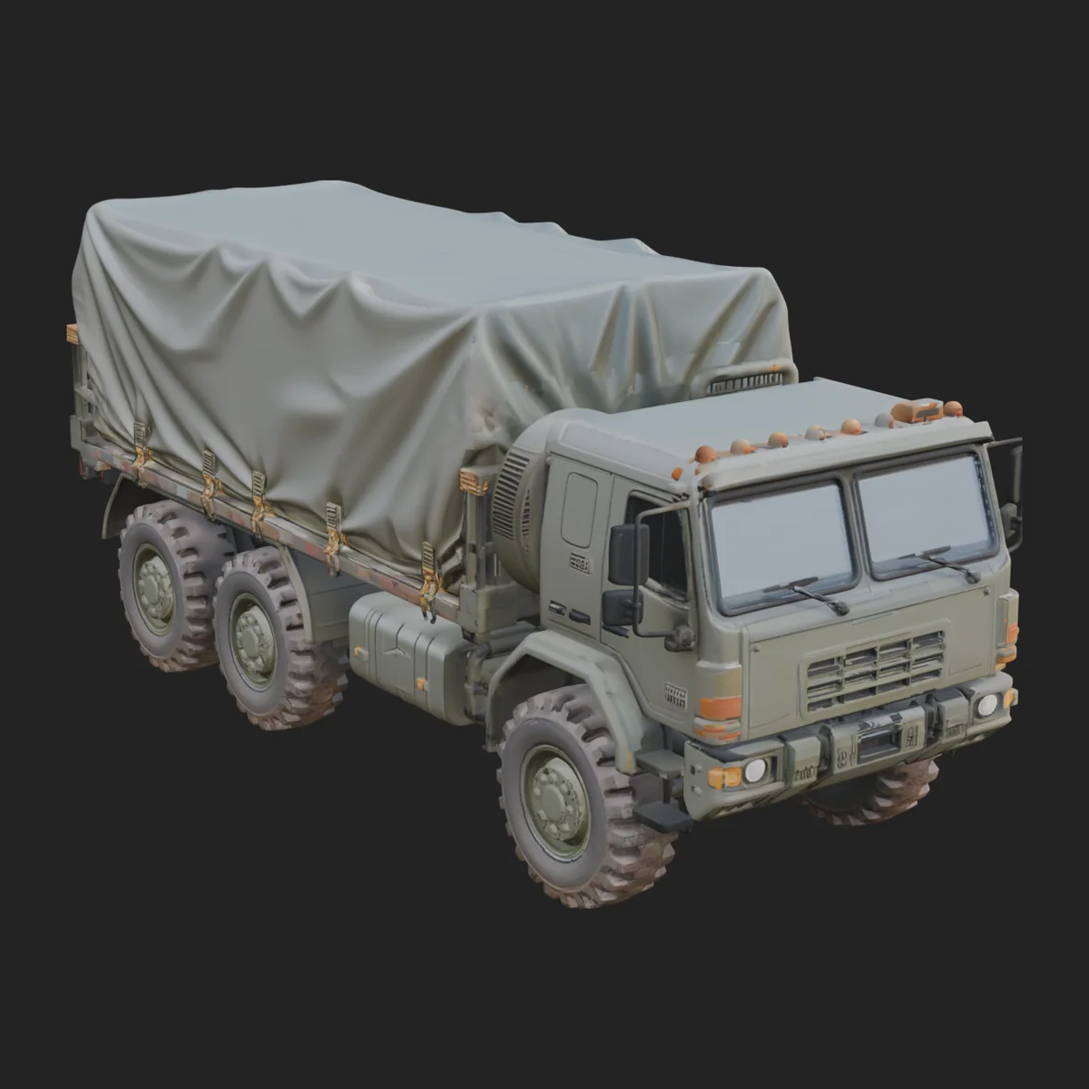 Military Cargo Truck Model Design 3